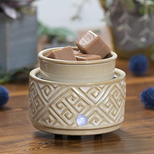 Ceramic Candle Warmer with Safety Timer 2-in-1 Electric