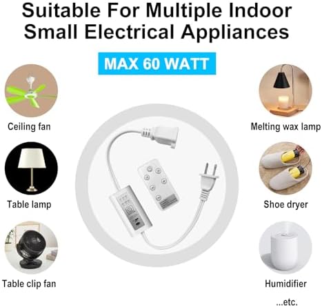 177 Inch Remote Control Timer for Small Appliances Auto Off