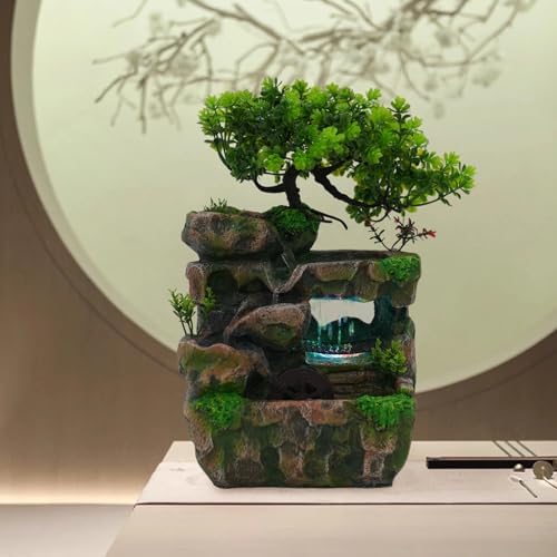 Waterfall Fountain Tabletop Ornament with LED Light
