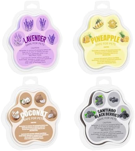 Calm Life Scented Wax Melts 4 Pack Natural Soy Candles Cat Paw Shape