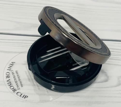 Bath And Body Works Brown Leather Car Visor Fragrance Holder