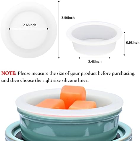 ASAWASA 6 Pcs Reusable Silicone Wax Melt Liners