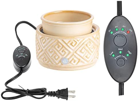 Ceramic Candle Warmer with Safety Timer 2-in-1 Electric