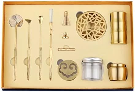 11 Pcs Brass Incense Making Kit with Mold Spoon Press Shovel Brush Bottle