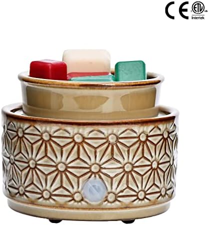 ASAWASA Brown Hexagon Ceramic Wax Melt Warmer
