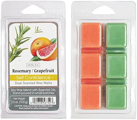 Hosley Set of 6 Rosemary Grapefruit Wax Melts - 25 oz Each