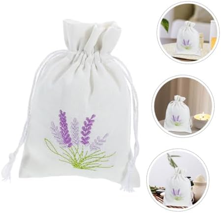 GLEAVI 4Pcs Lavender Drawstring Sachet Bags for Home Organizing