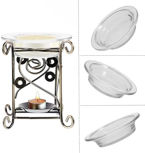 2PCS Glass Wax Melting Tray Aromatherapy Candle Heating Bowl for Diffusers