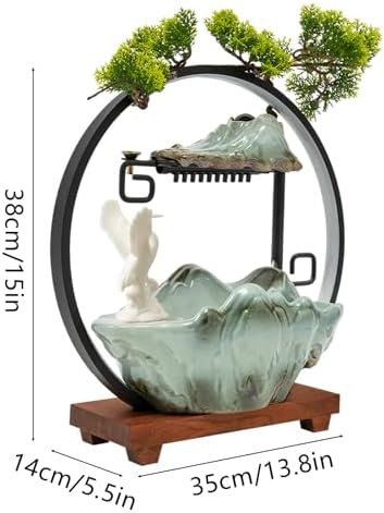 Tabletop Fountain with LED Light and Atomizer