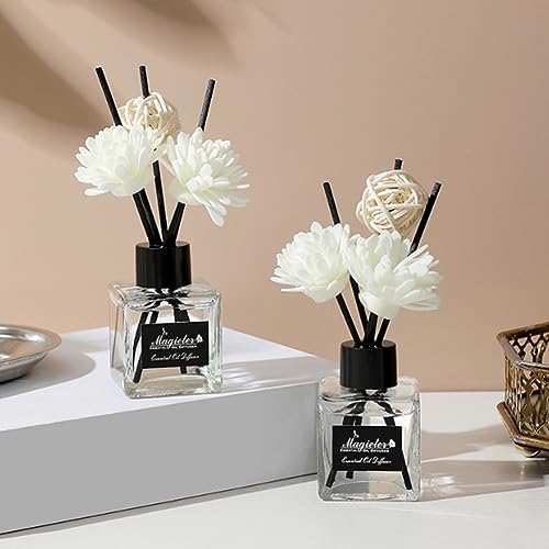 2PCS 50ml Clear Glass Diffuser Jars with Gold Cap