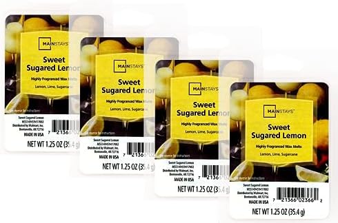 Mainstays Sweet Sugared Lemon Wax Cubes 4 Pack