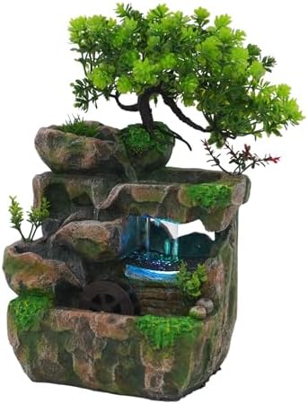 Indoor Relaxation Desktop Fountain with LED Light