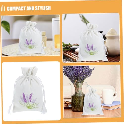 GLEAVI 4Pcs Lavender Drawstring Sachet Bags for Home Organizing