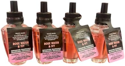Bath Body Works Rose Water Ivy Wallflowers Refill 4-Pack