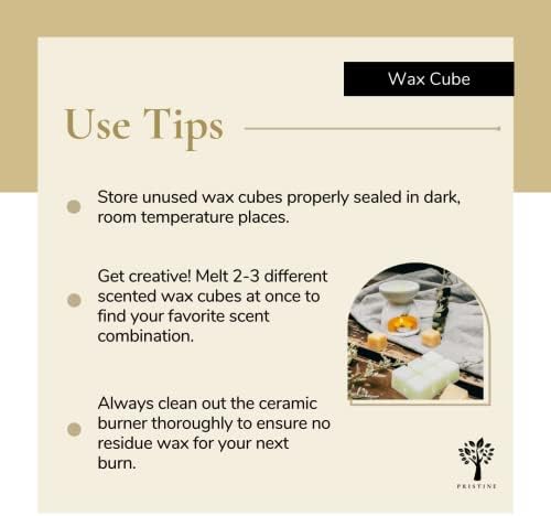 Pristine Scented Wax Melts Candles Set With Tea Light Warmer