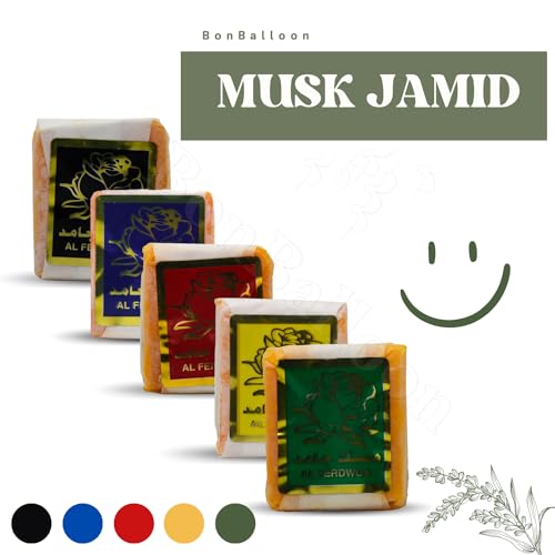 5 Pcs Islamic Musk Jamid Perfume Natural Fragrance Alcohol Free Arab Cube Halal