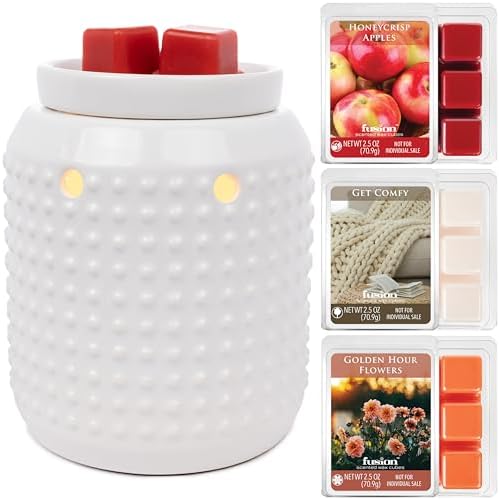 FUSION BY SCENTSATIONALS Adair Wax Melt Warmer Starter Kit