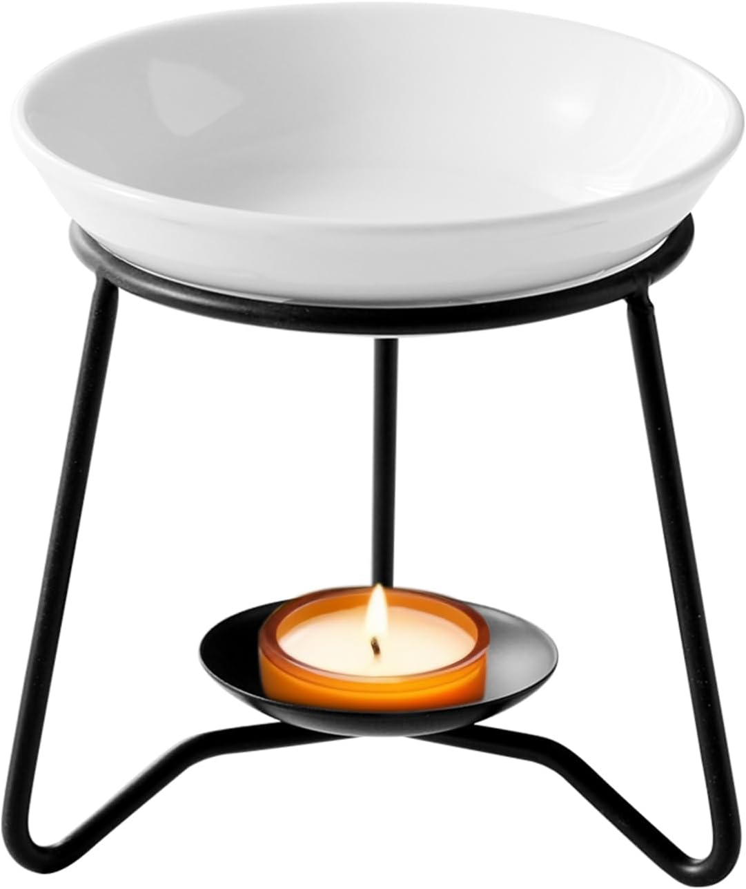 WDCD Wax Melt Essential Oil Burner Ceramic Aromatherapy Diffuser with Petal Design