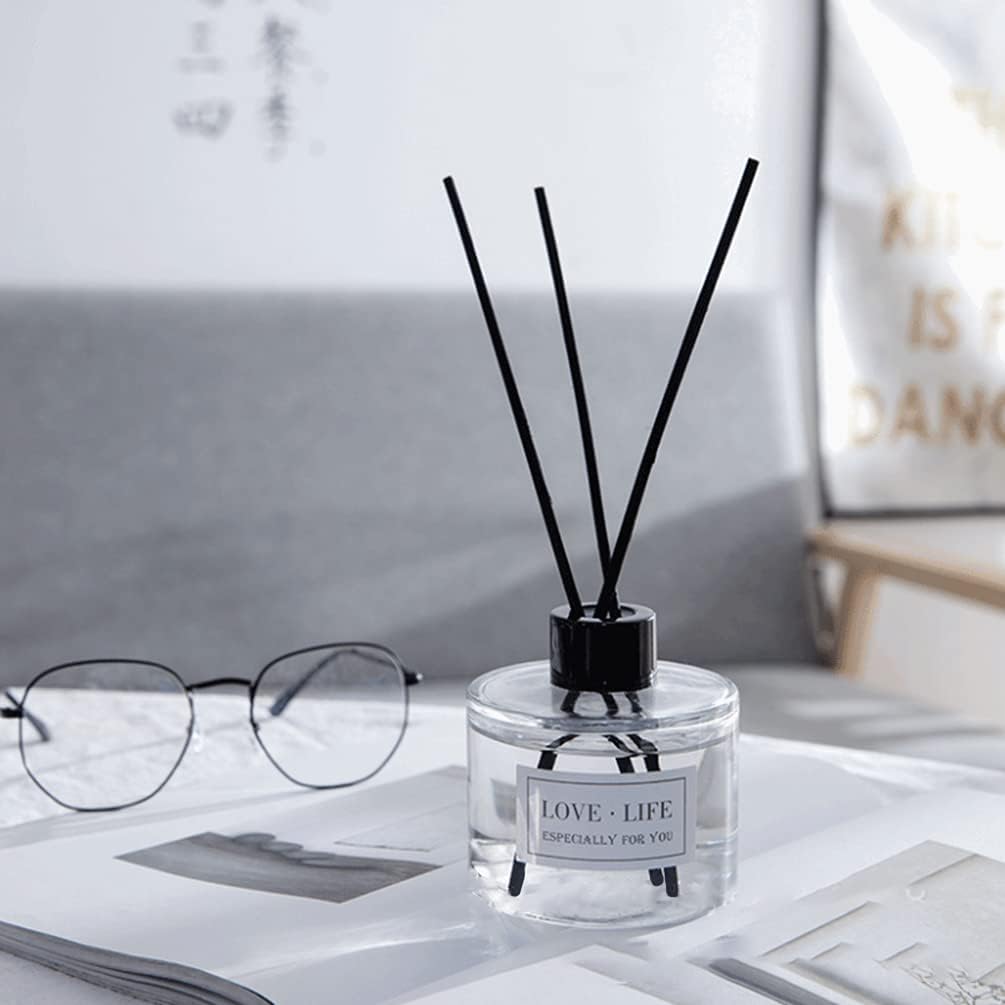 2Pcs 50ml Clear Glass Diffuser Jars with Black Lids