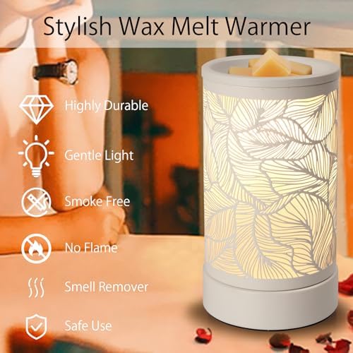 Electric Wax Melter Warmer with Night Light Metal Design