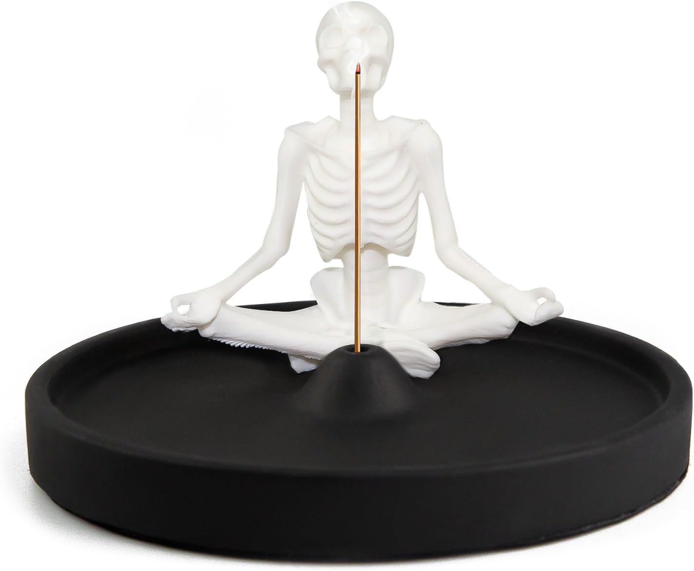 Meditating Skeleton Incense Stick Holder for Yoga and Meditation