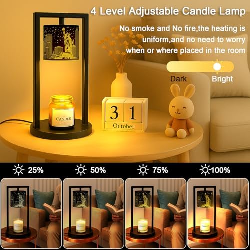 Statue of Liberty Candle Lamp Warmer with Timer and Dimmer