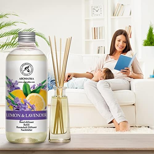 AROMATIKA Lemon Lavender Reed Diffuser Refill 17 Fl Oz