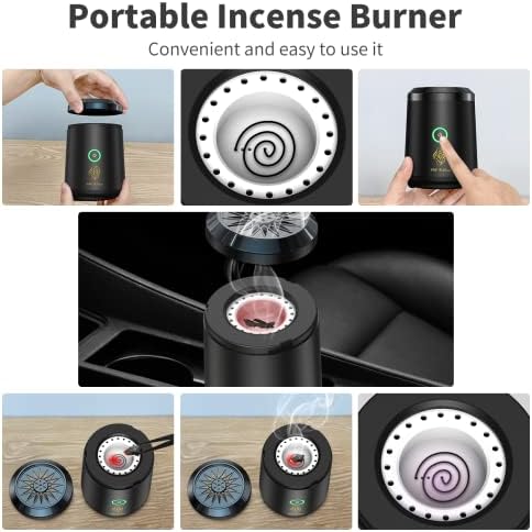 Portable Mini Incense Burner USB Rechargeable Aroma Diffuser