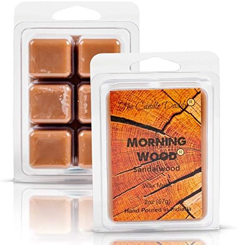 Morning Wood Funny Sandalwood Wax Melt 6 Cubes 1 Pack