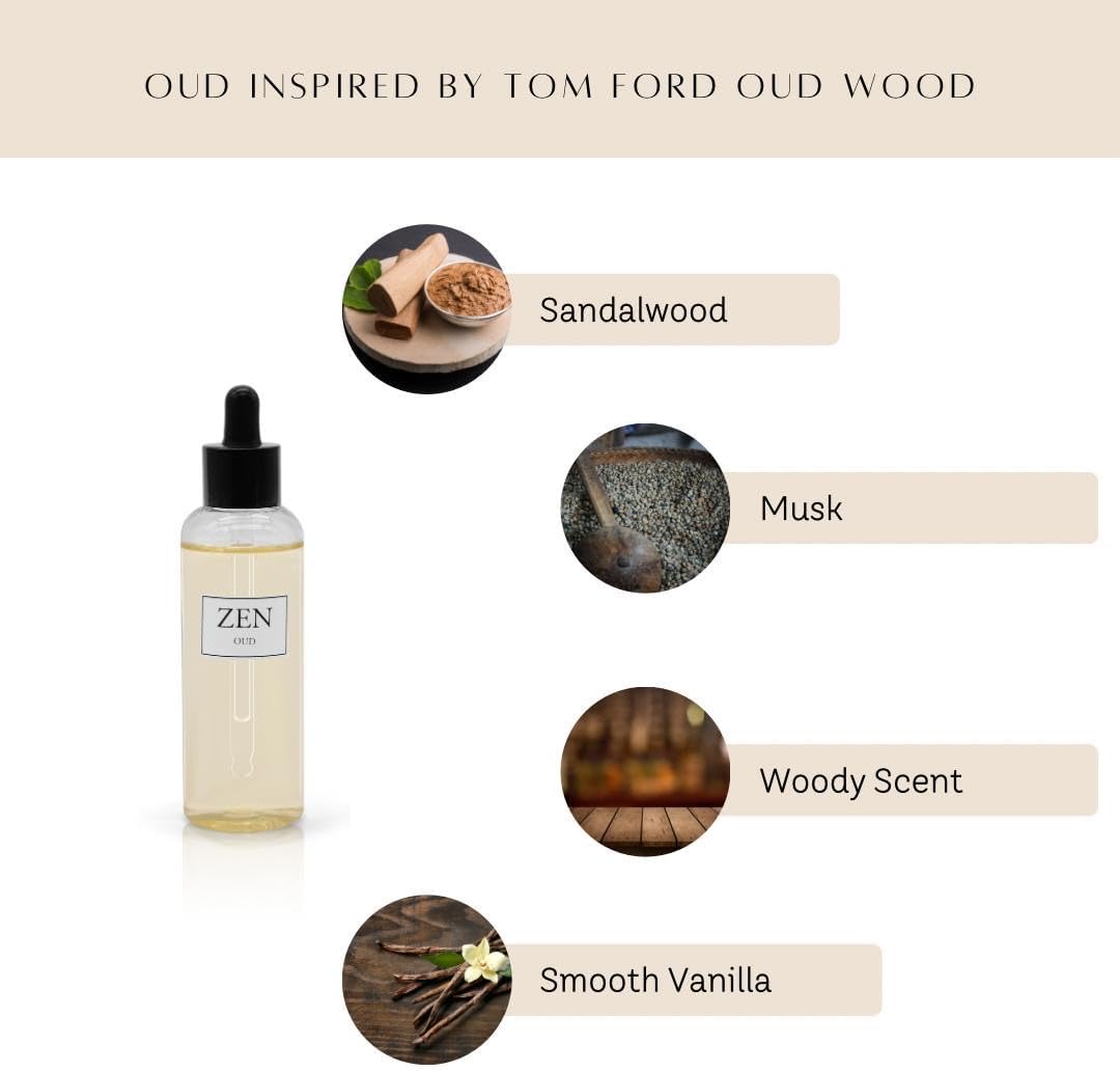 Zen Oil Diffuser 4 oz Luxury Fragrance Multi Use Home Aromatherapy DIY