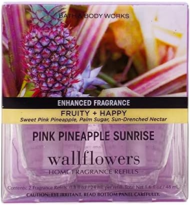 Bath Body Works Pink Pineapple Sunrise Wallflowers Refills - Pack of 2