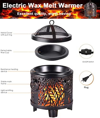 Campfire Wax Warmer 4-in-1 Metal Electric Aromatherapy Burner