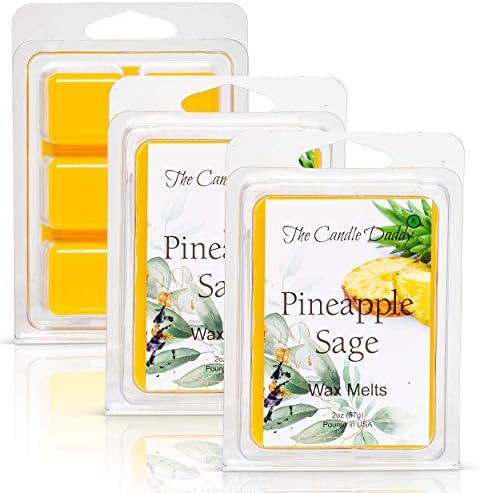 Pineapple Sage Tropical Herbal Scented Wax Melts - 2 Ounces 6 Cubes