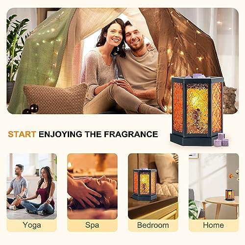 Moroccan Electric Wax Melt Warmer with Amber Glass