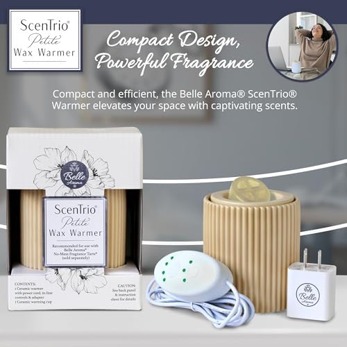 Scentrio Ceramic Wax Warmer - Taupe Fluted
