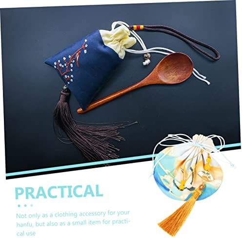 Luxshiny Chinese Style Lavender Drawstring Pouch for Home Decoration