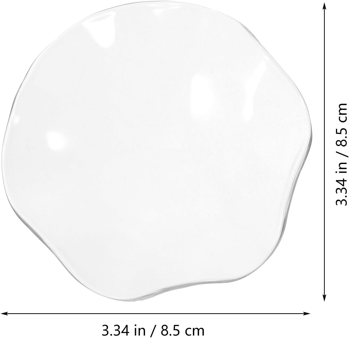 Tofficu 2Pcs Transparent Glass Candle Warmer Plates 334 Inch Replacement Tray