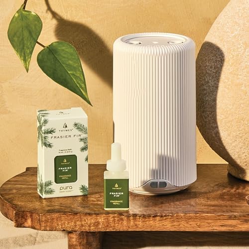 Thymes Pura Plus Smart Diffuser Kit with Frasier Fir Refills