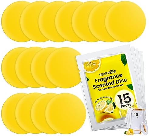 SereneLife 15pcs Lemon Scented Fragrance Discs