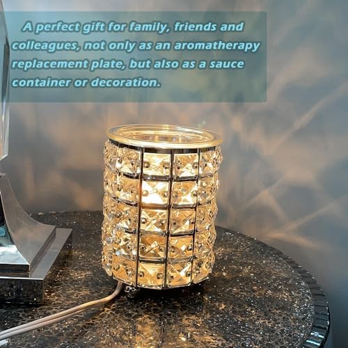 2Pcs Glass Wax Warmer Dish Replacement for Electric Aromatherapy Burner