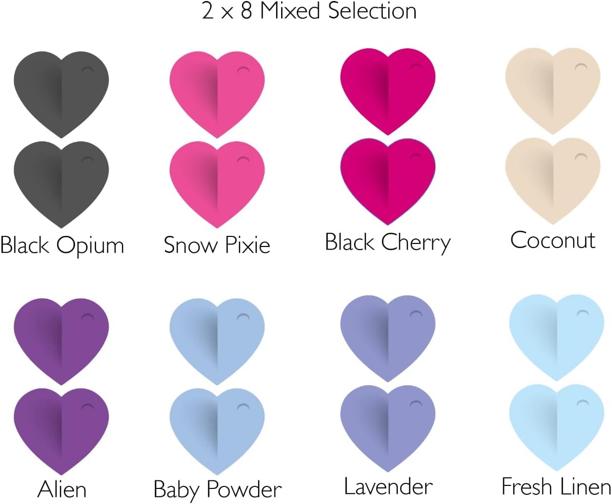 Mixed Scents Heart Shaped Wax Melts Set of 16