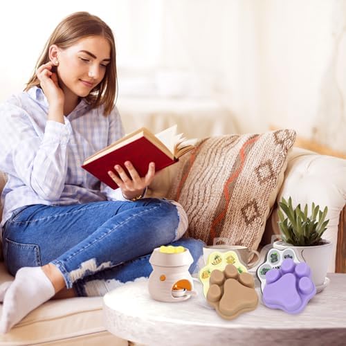 Calm Life Scented Wax Melts 4 Pack Natural Soy Candles Cat Paw Shape