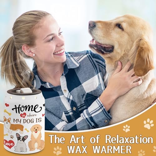 Dog Wax Melt Warmer Ceramic Dog Decor Cozy Home Fragrance