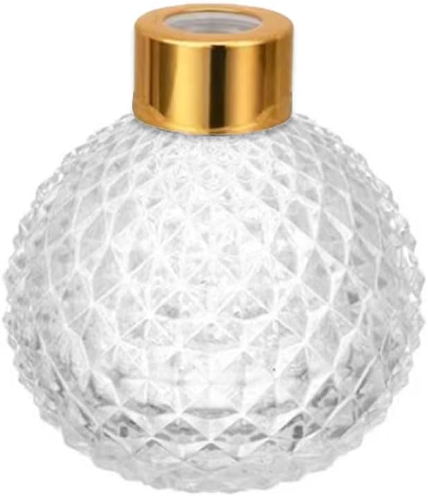 200ml Clear Glass Diffuser Bottle with Gold Cap