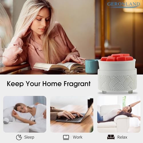 Geronland 3-in-1 Electric Wax Melt Warmer Ceramic