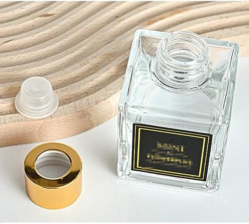 2PCS 50ml Clear Glass Diffuser Jars with Gold Cap