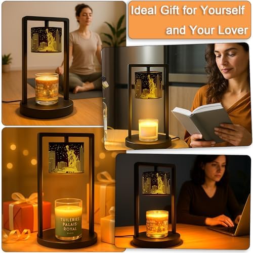 Statue of Liberty Candle Lamp Warmer with Timer and Dimmer
