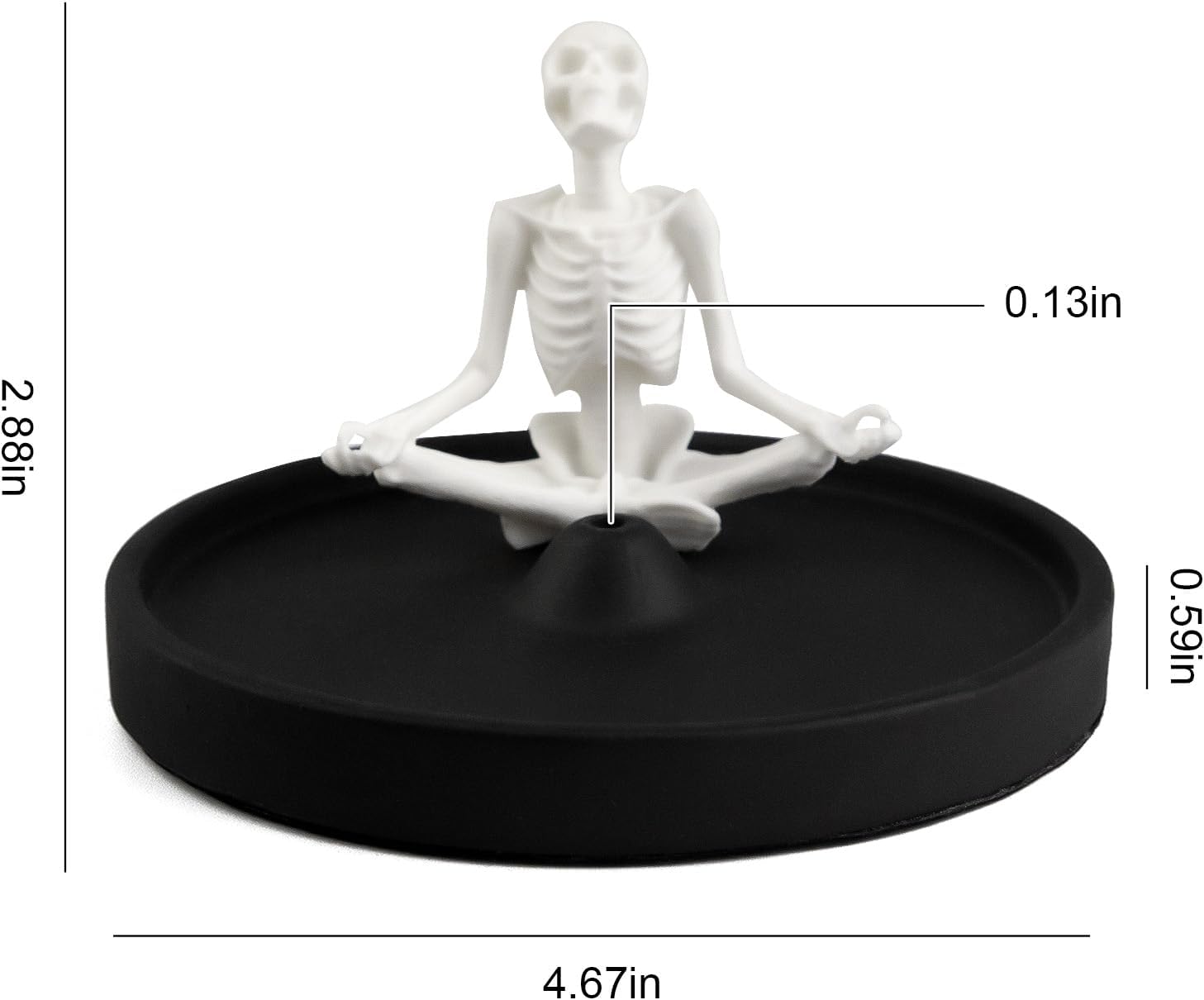 Meditating Skeleton Incense Stick Holder for Yoga and Meditation