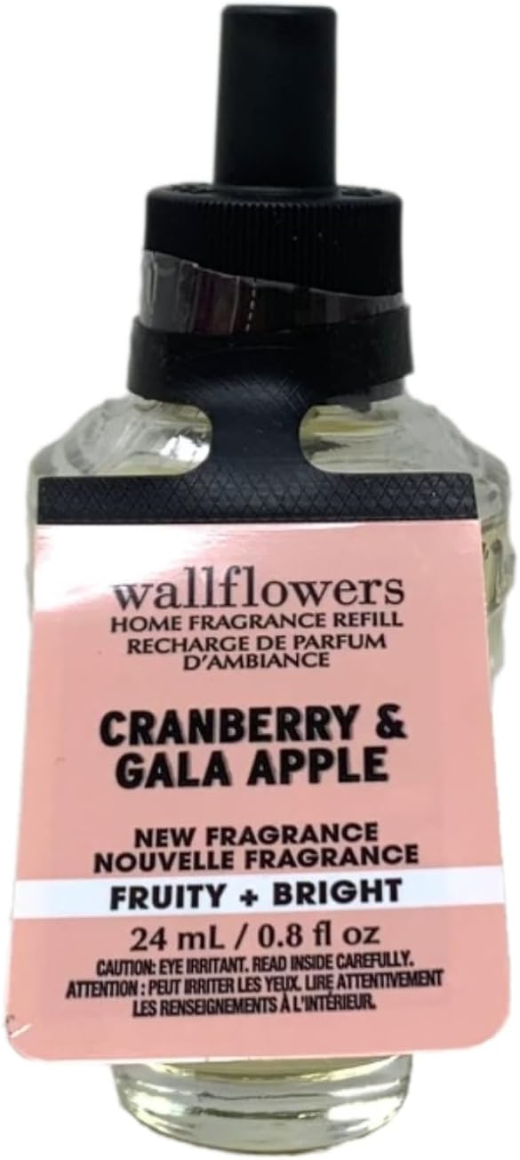 Bath Body Works Cranberry Gala-Apple 2 Pack Wallflowers with Sample Soap