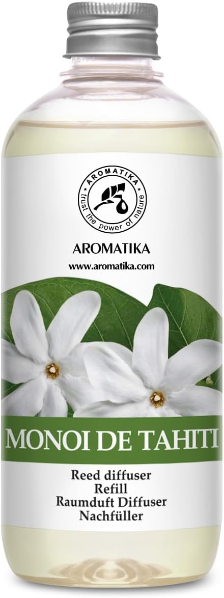 AROMATIKA Monoi de Tahiti 17 Fl Oz Floral Diffuser Refill